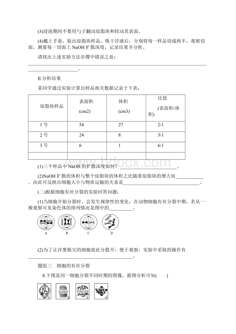 届《学海导航》高考生物一轮同步训练第11讲 细胞的增殖Word文件下载.docx_第3页