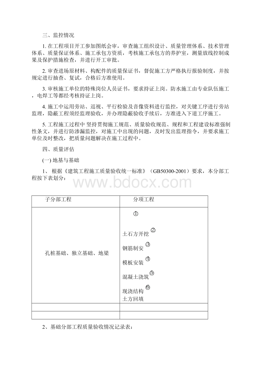 贵阳市红岩路经济适用房A1地块14组3标段竣工工程质量评估报告Word文档格式.docx_第3页