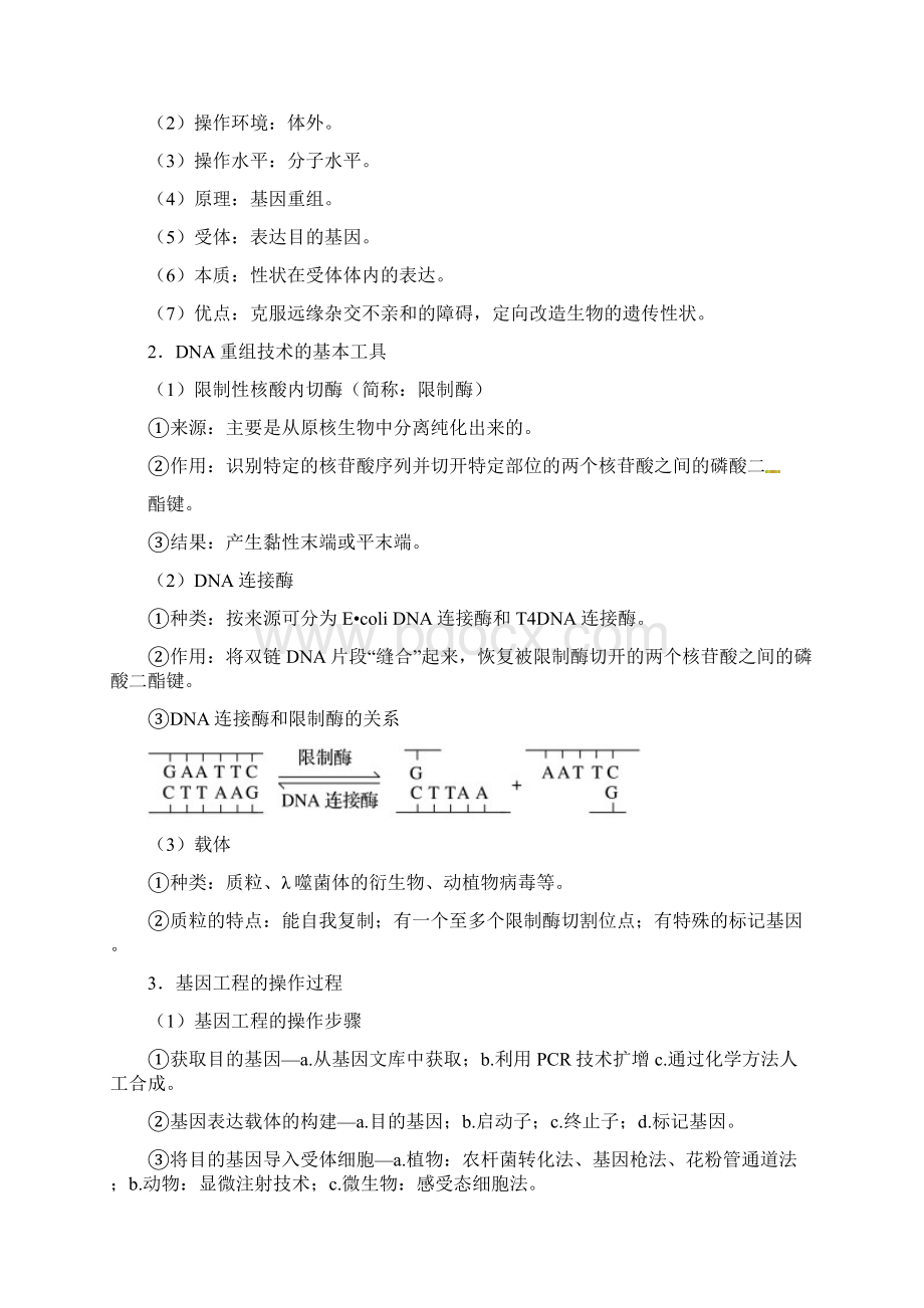 3年高考2年模拟1年原创备战高考精品系列之生物专题36 基因工程原卷版Word格式文档下载.docx_第2页