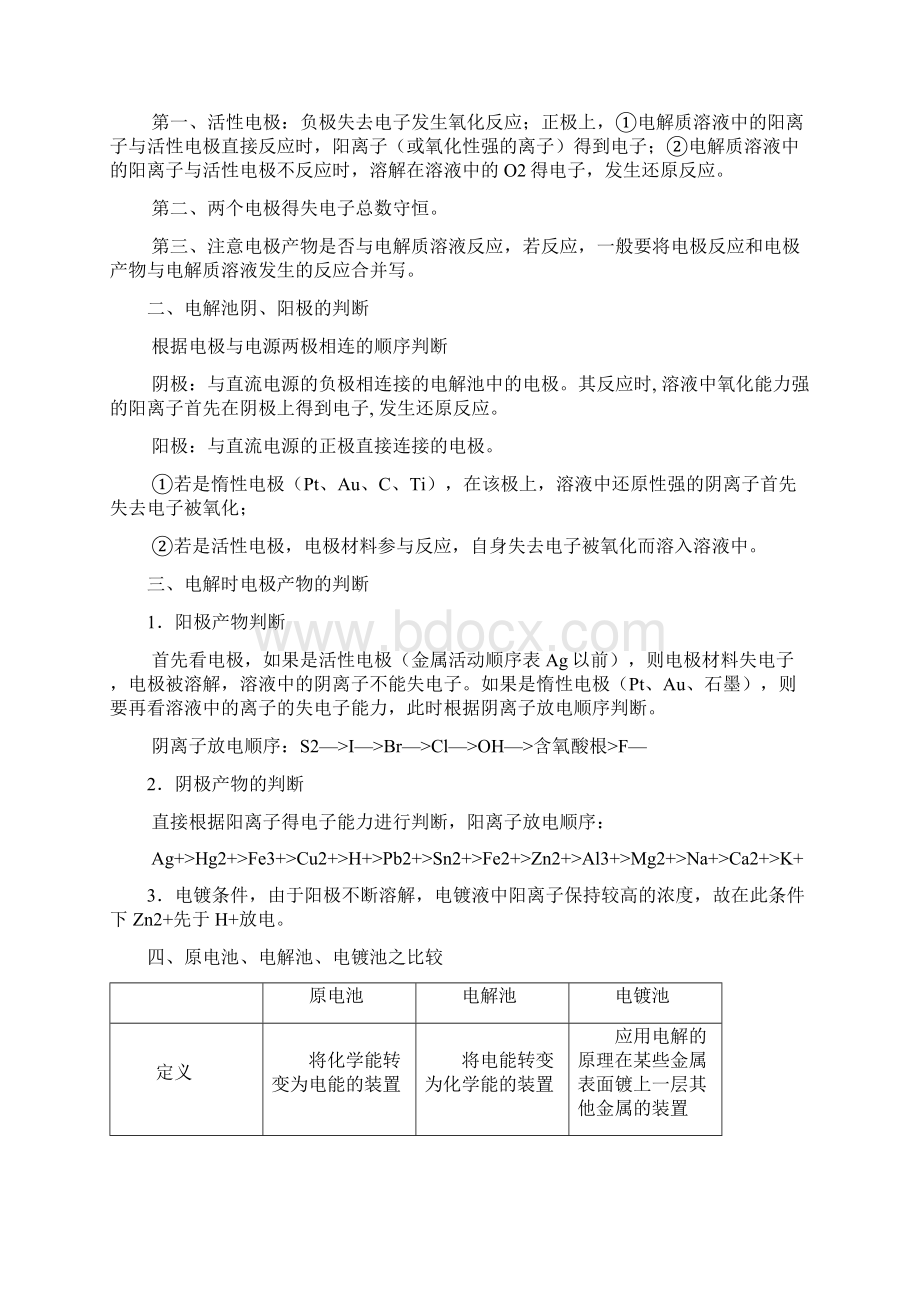 高考化学 专题十 电化学精品教案Word格式文档下载.docx_第2页