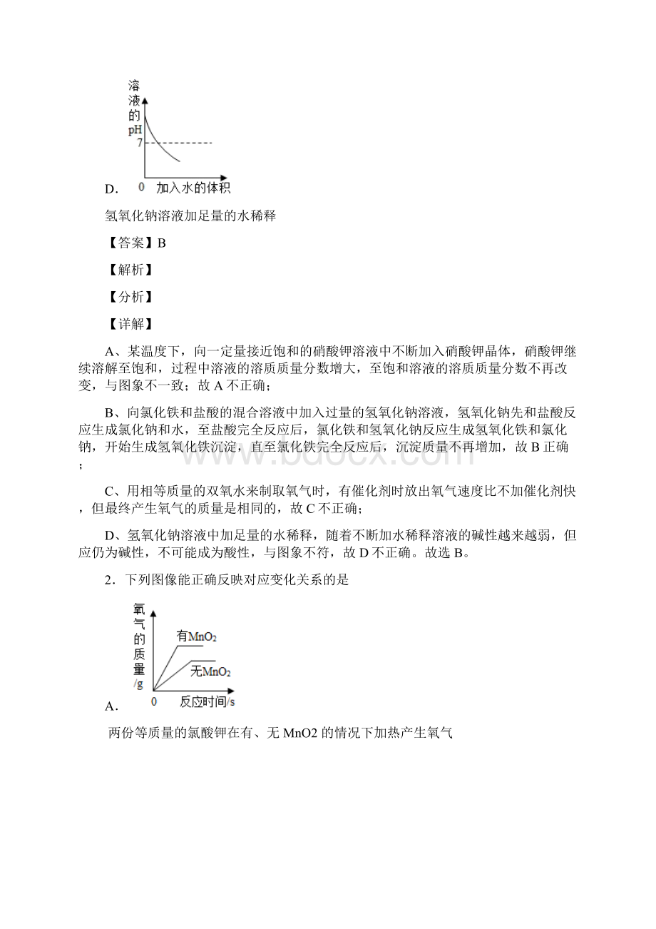 备战中考化学 pH的变化图像 培优 易错 难题练习含答案含详细答案.docx_第2页