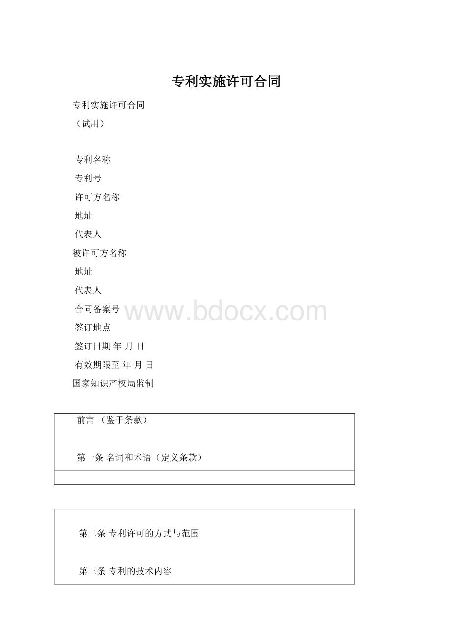 专利实施许可合同.docx