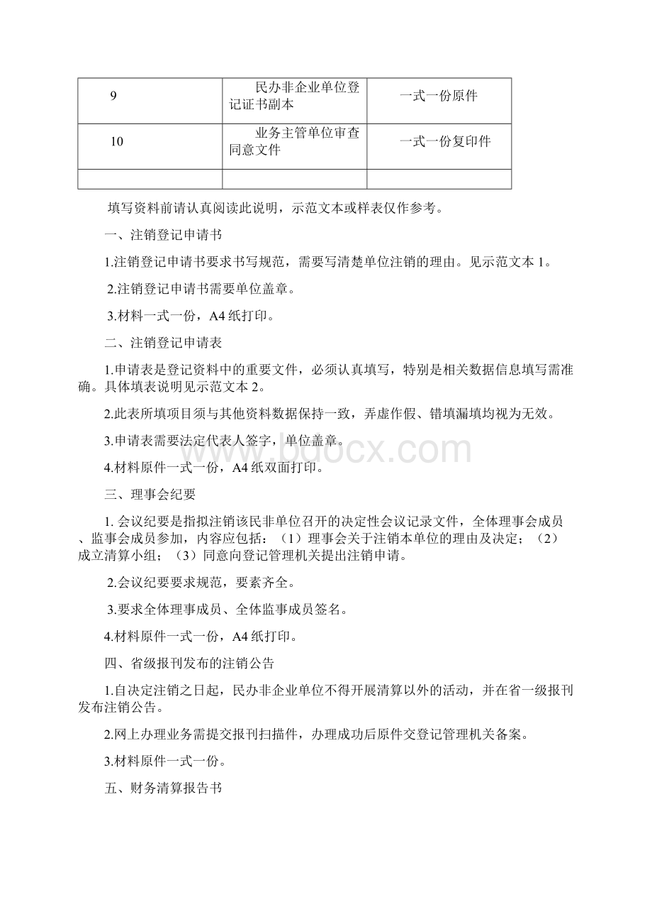 民办非企业单位注销业务材料填写说明.docx_第2页