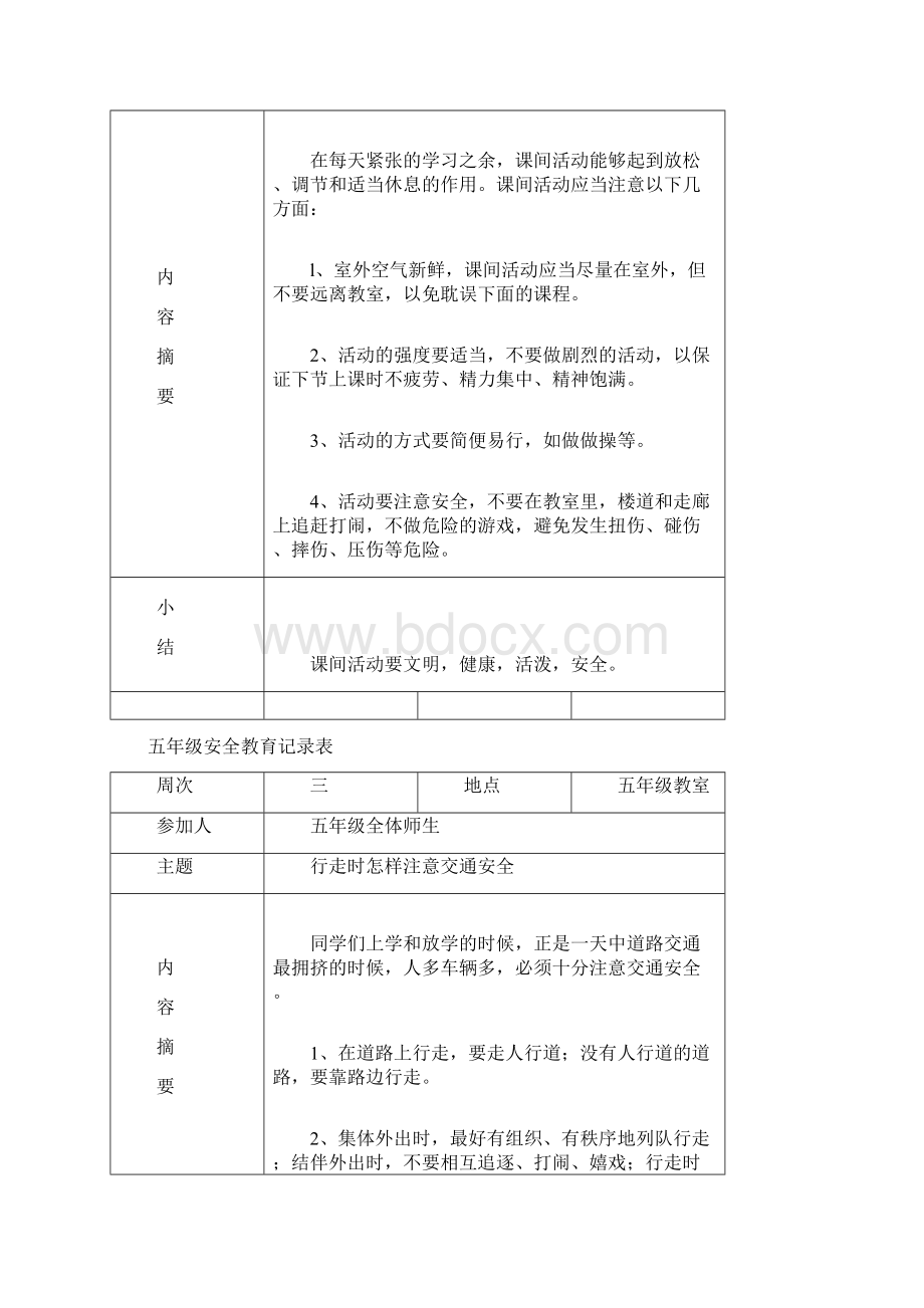 五年级安全教育记录.docx_第2页