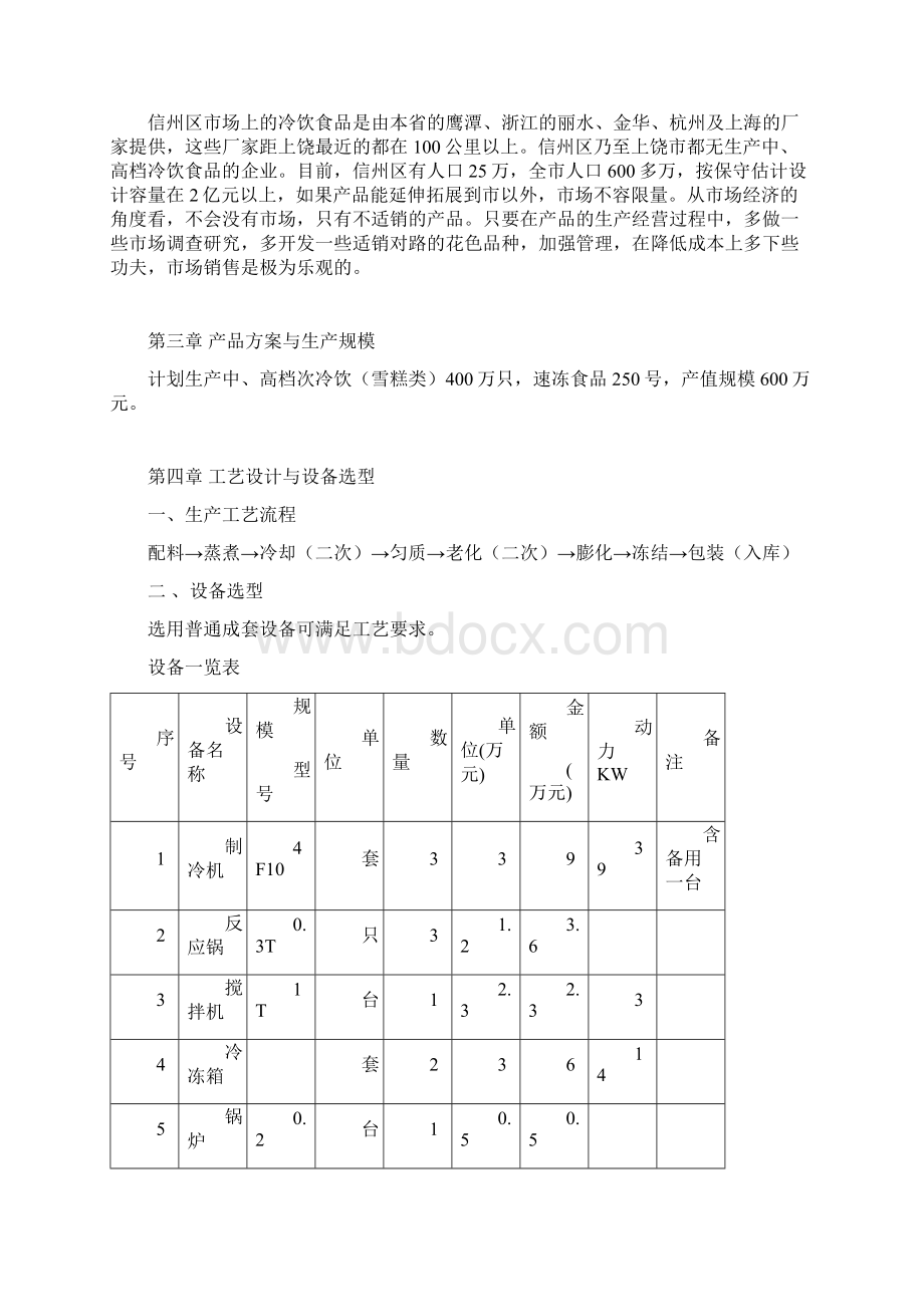 新建冷饮速冻食品厂项目可行性方案.docx_第2页