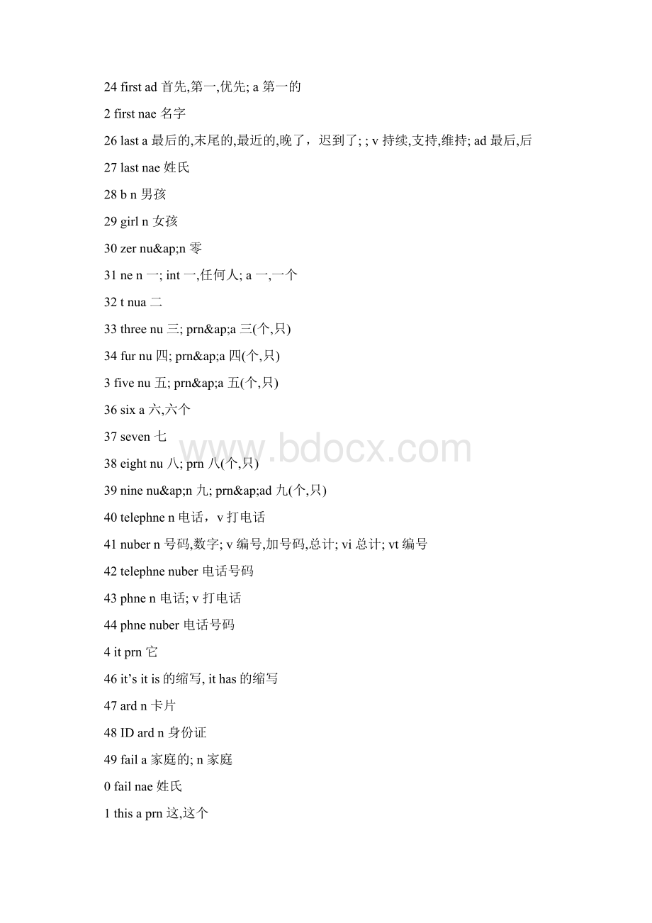 人教版英语七年级全册单词表.docx_第2页