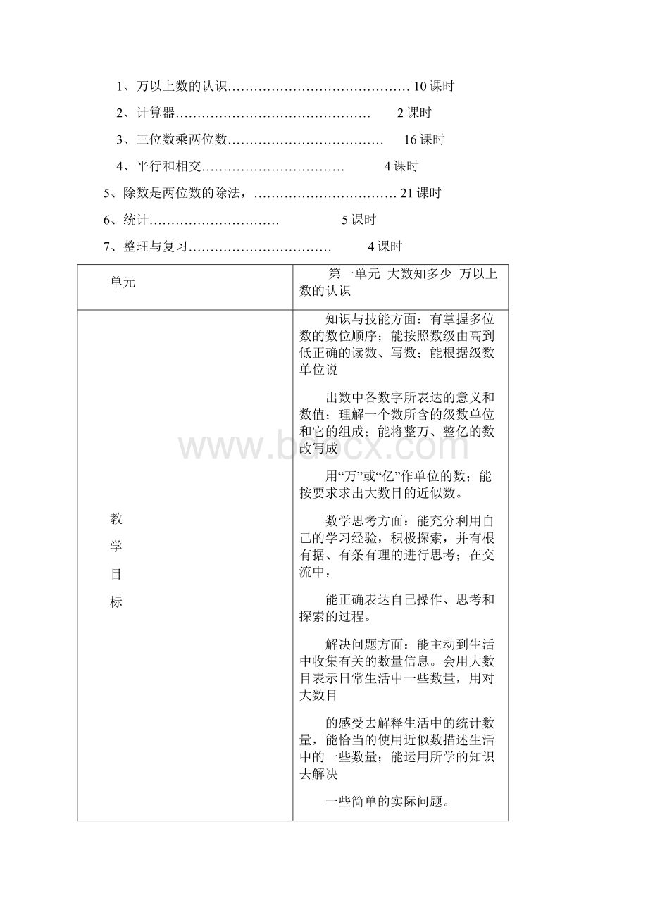 小学四年级上册数学表格教案Word文件下载.docx_第3页