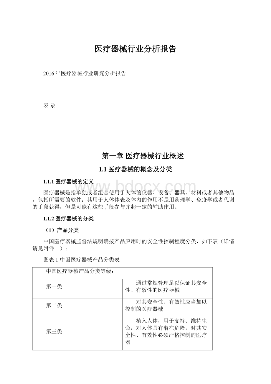 医疗器械行业分析报告Word文档格式.docx_第1页