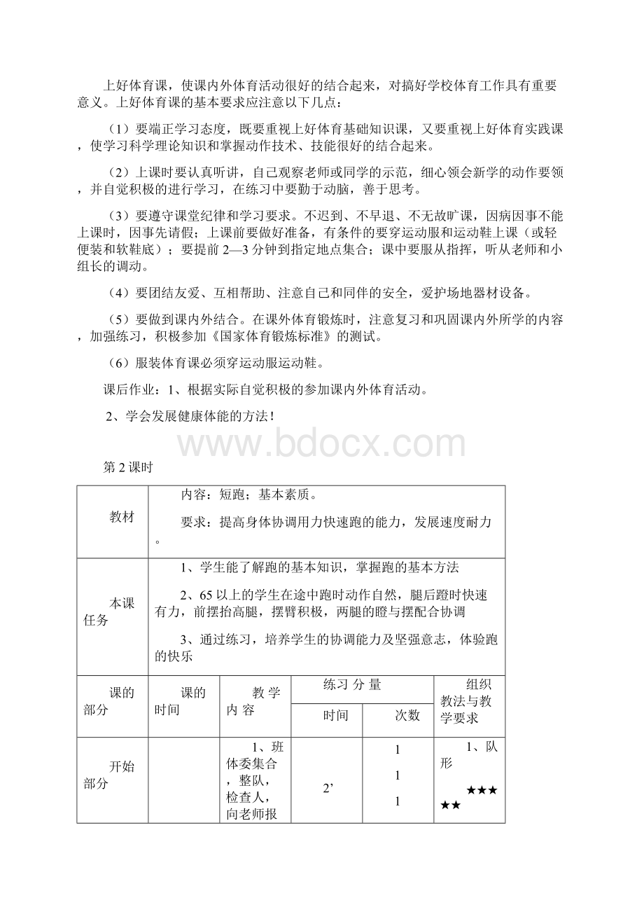 278初一体育课全套教案.docx_第2页