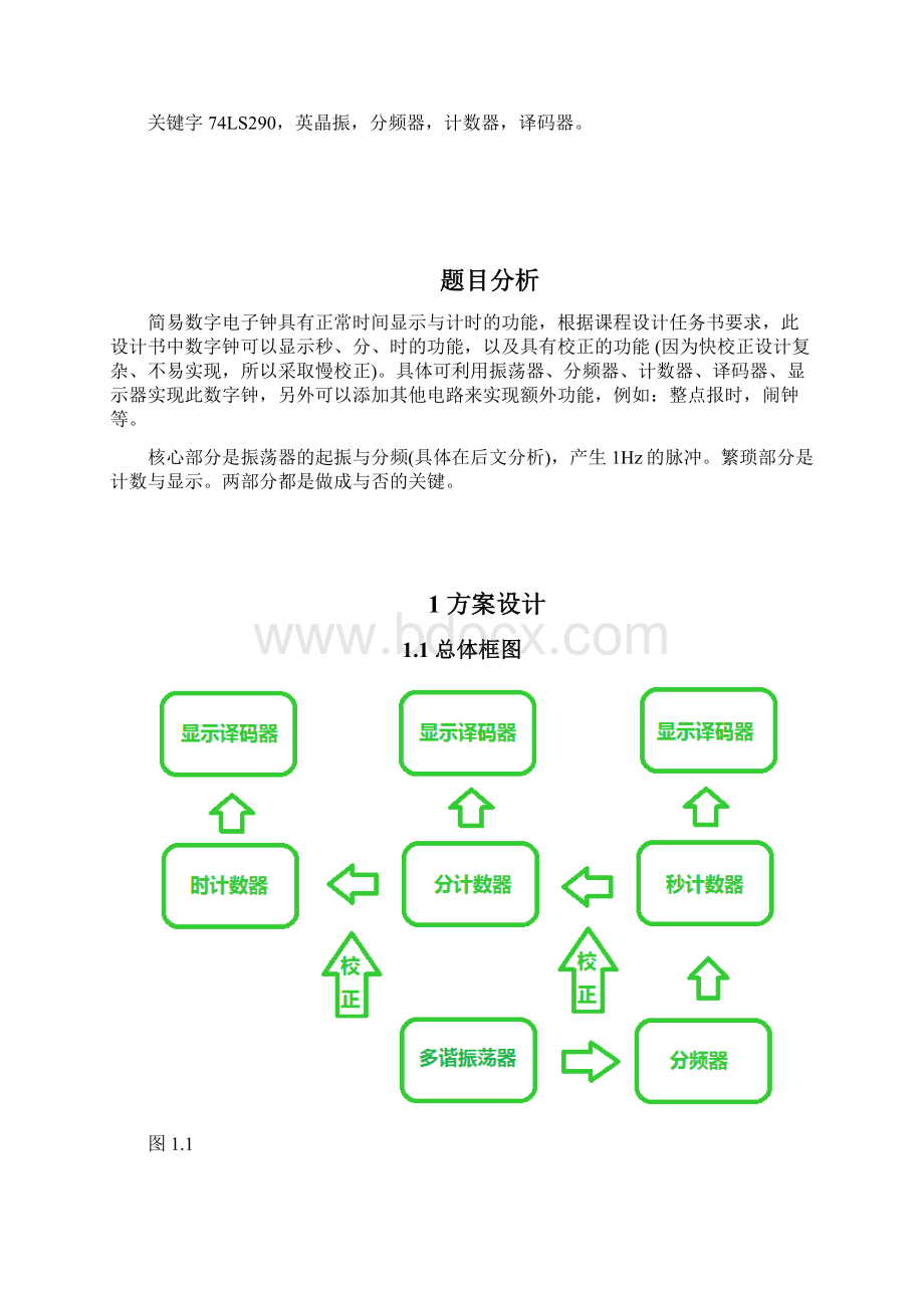 数电课设 数字电子钟.docx_第2页