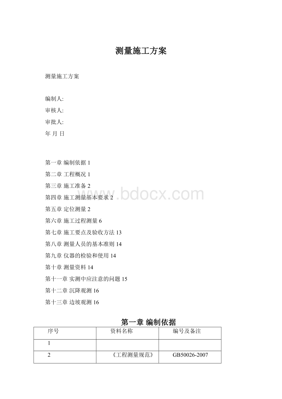 测量施工方案Word下载.docx