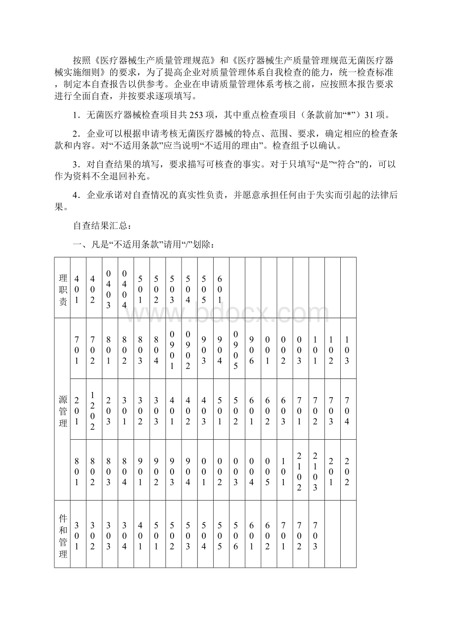 医疗器械生产质量管理规范无菌医疗器械检查自查报Word文件下载.docx_第2页