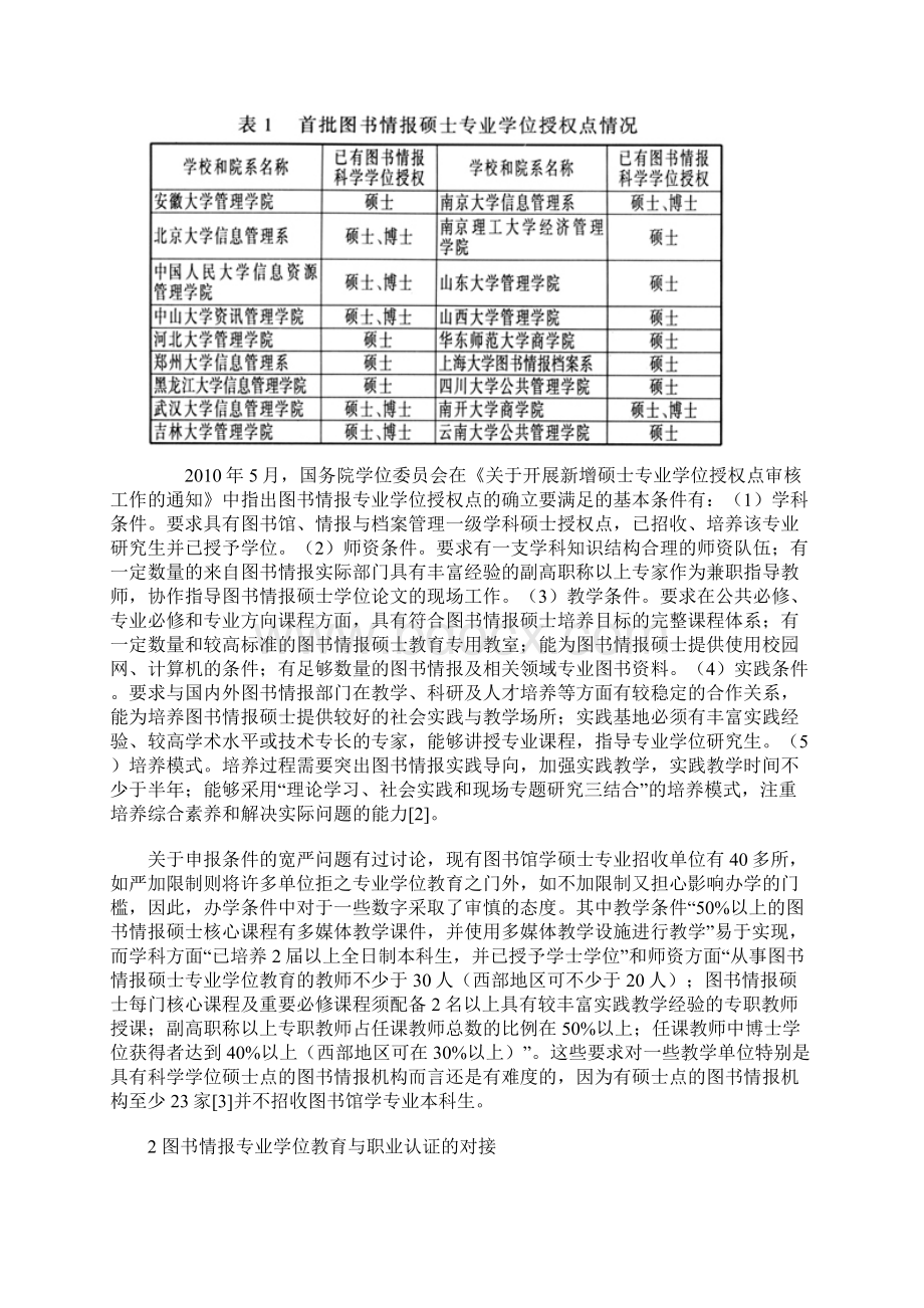 对我国图书情报专业学位教育若干问题的思考.docx_第3页