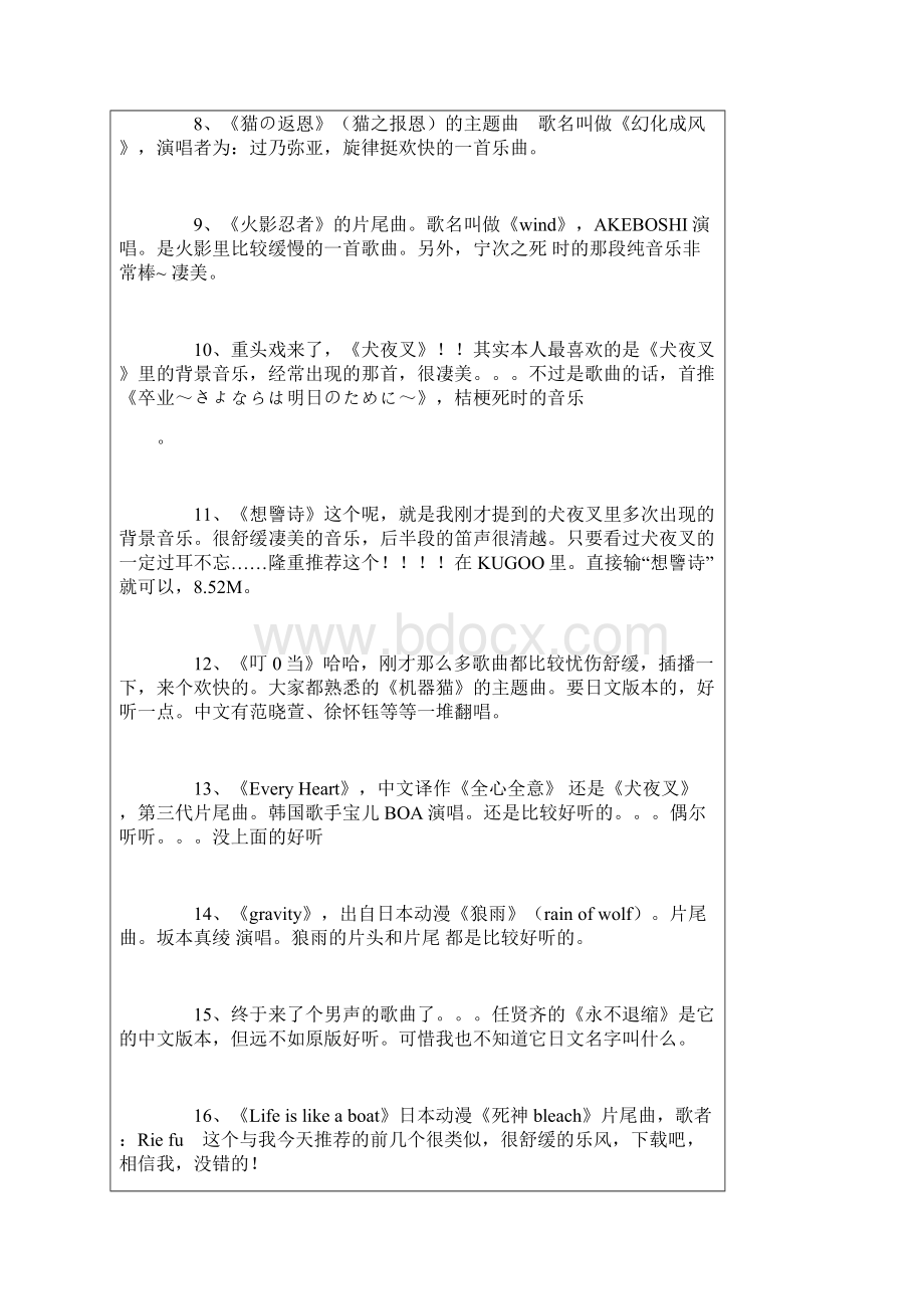 史上最全的日本经典动漫歌曲收集.docx_第3页