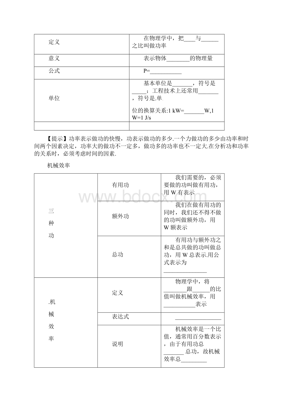 最新省重点中学中考物理总复习资料汇编第15讲功和机械能Word文档格式.docx_第2页