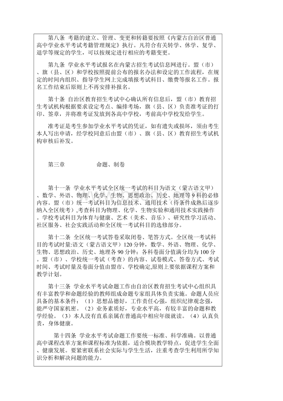 内蒙古自治区普通高中学业水平考试实施办法.docx_第2页