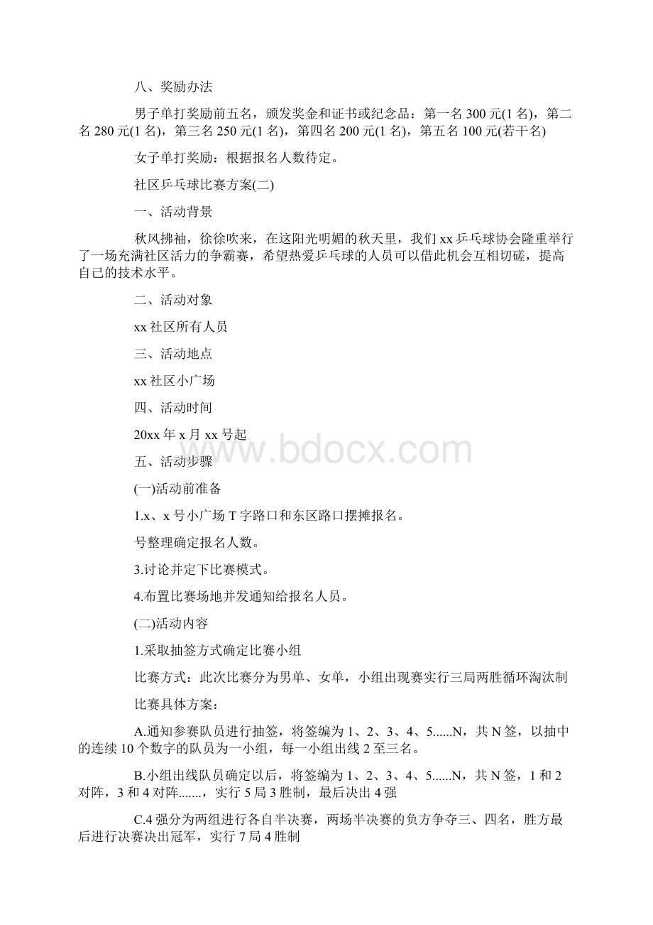 社区乒乓球比赛方案.docx_第2页