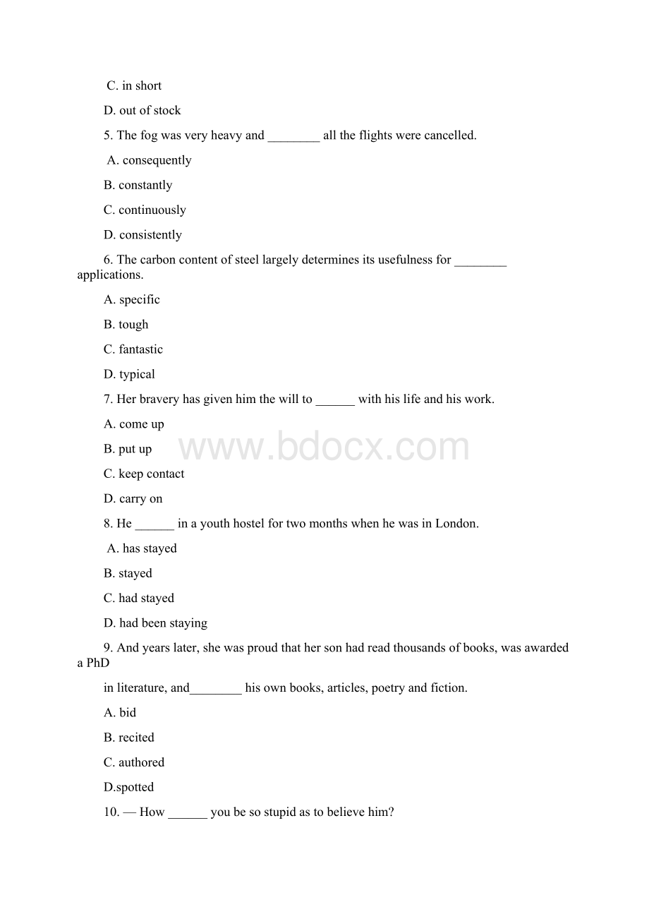 届高三第三次模拟考试英语试题 含答案.docx_第2页