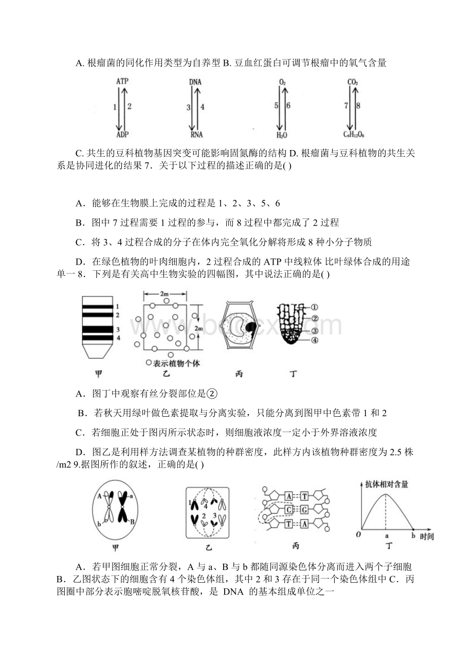 江西省南昌县高三生物考前辅导卷.docx_第2页