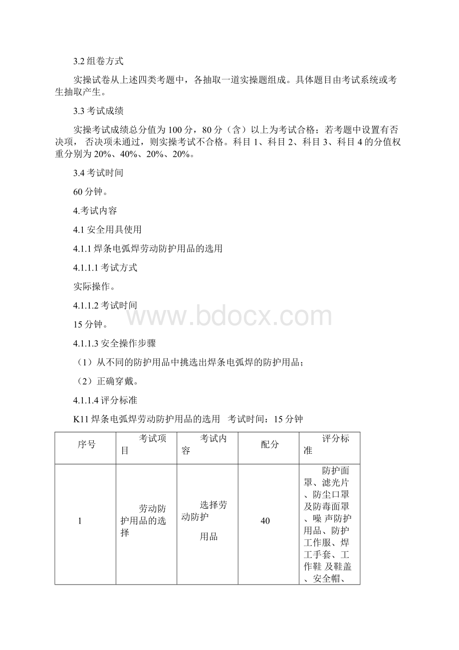 熔化焊接与热切割作业安全技术实际操作考试标准.docx_第2页