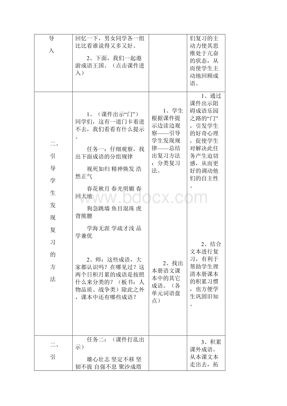 小学四年级下册成语复习课教案设计.docx_第2页