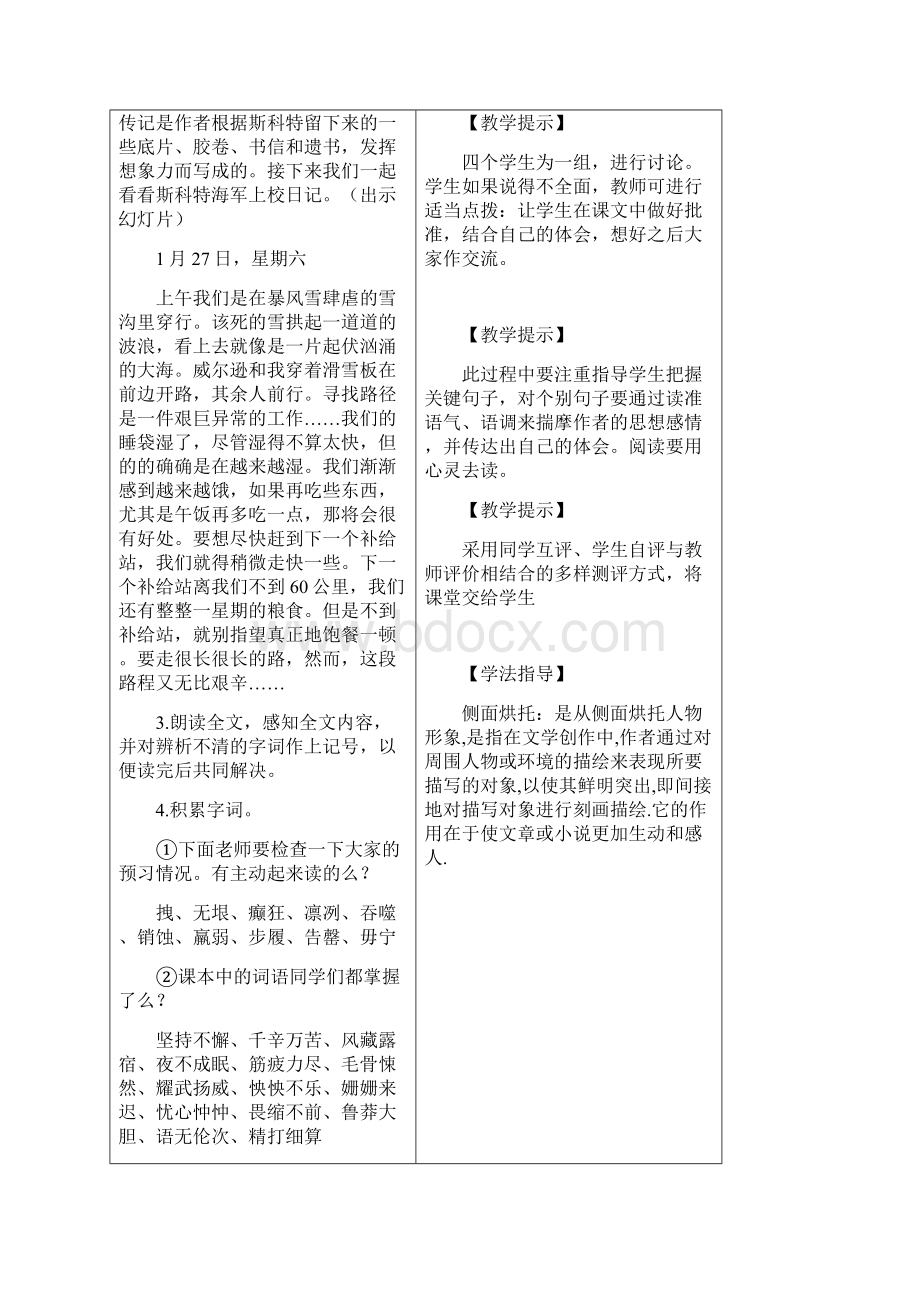 教案部编版七年级下册21 伟大的悲剧.docx_第3页