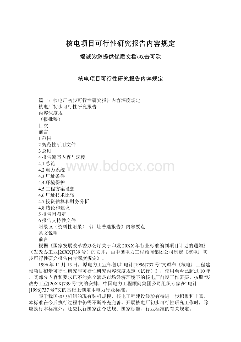 核电项目可行性研究报告内容规定.docx_第1页