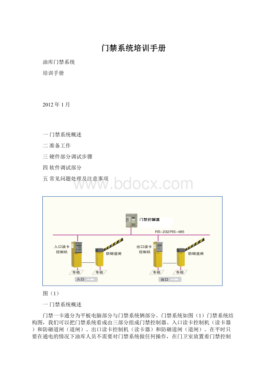 门禁系统培训手册Word文档格式.docx_第1页