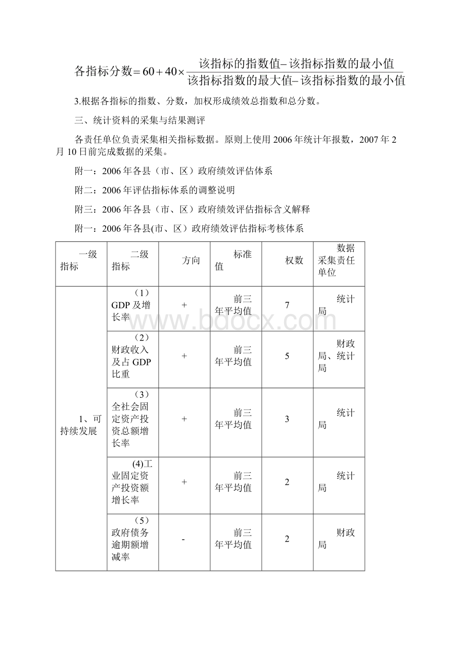 各县市区政府绩效评估指标考核工作方案.docx_第2页