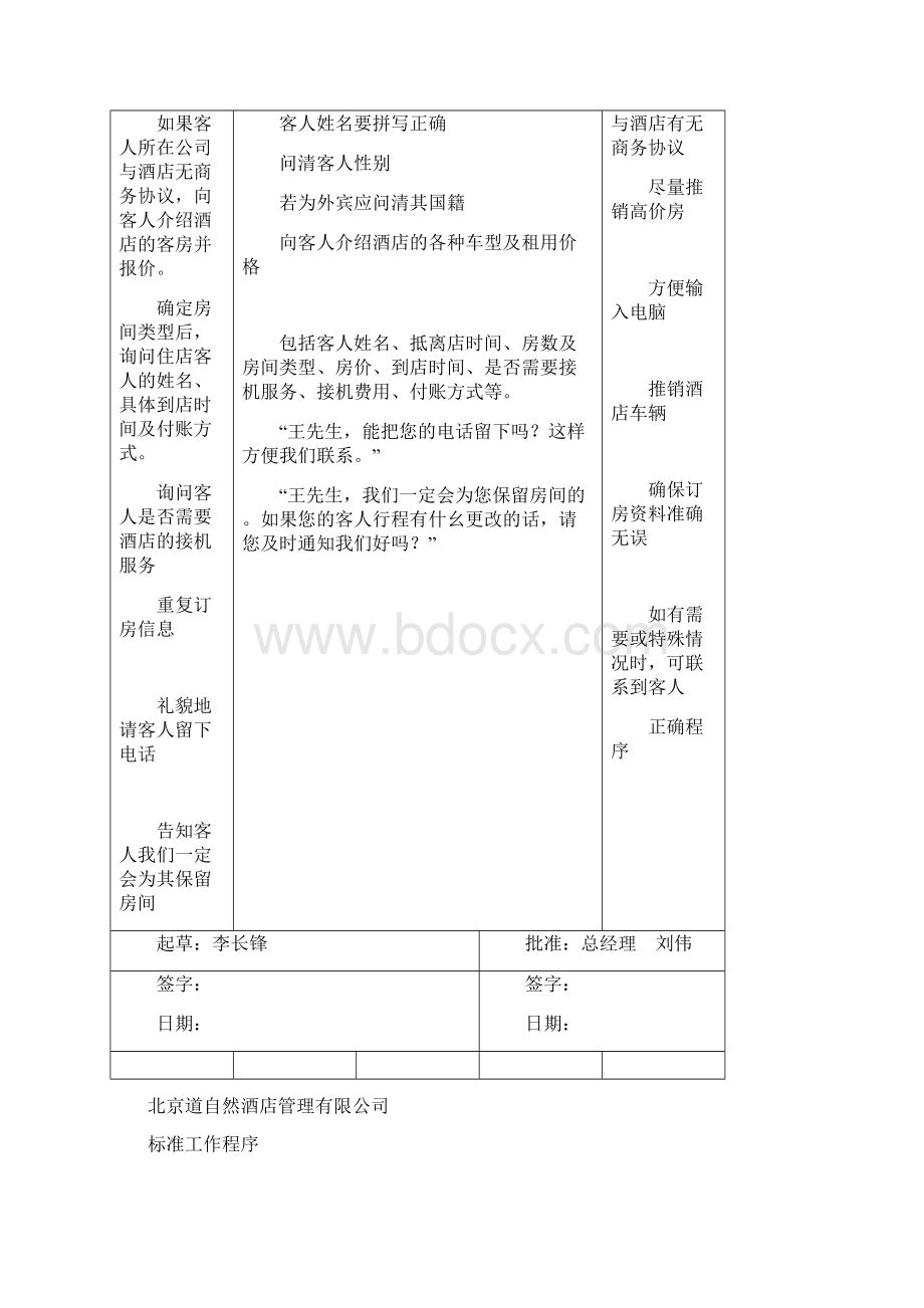 酒店订房部SOP标准作业程序.docx_第3页