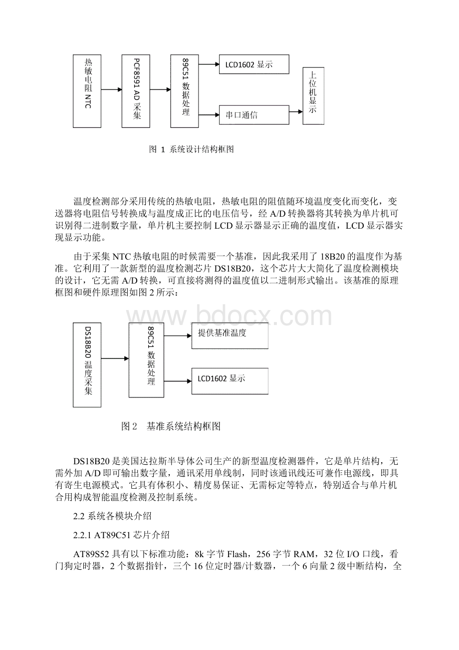 基于51单片机的数字热敏温度计设计论文.docx_第2页