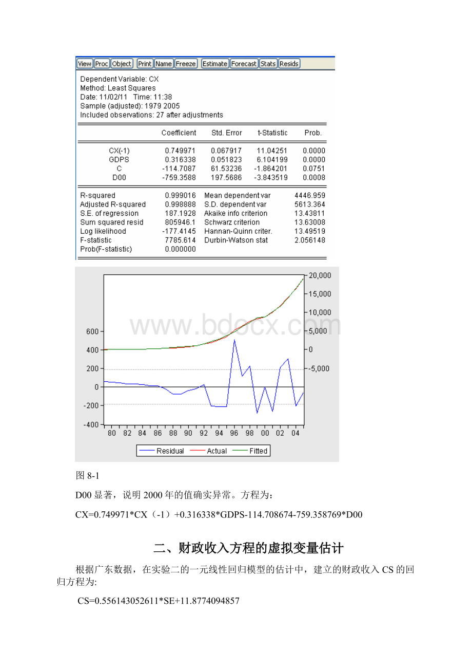 计量经济学实验教程 实验九虚拟变量模型和平行数据模型的估计文档格式.docx_第2页