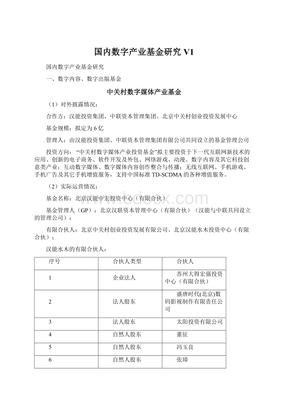 国内数字产业基金研究V1.docx