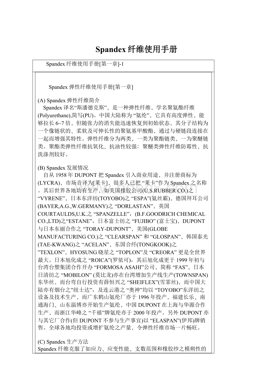 Spandex纤维使用手册Word文档格式.docx