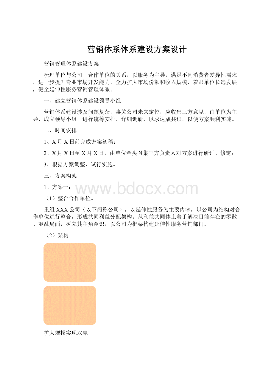 营销体系体系建设方案设计Word文档下载推荐.docx