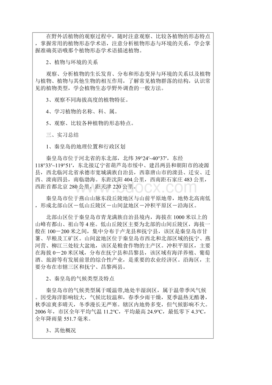 山西大学生物学秦皇岛实习报告.docx_第2页