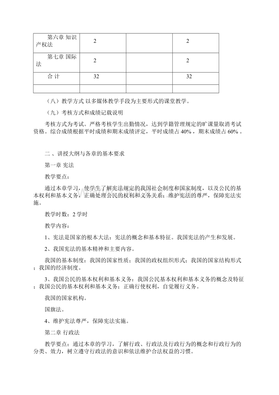 法律与生活课程教学大纲.docx_第2页