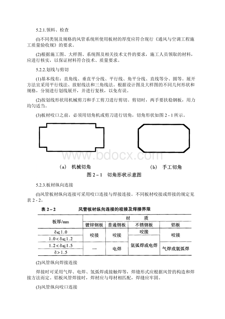 普通与镀锌钢板风管制作施工工艺标准Word格式文档下载.docx_第3页