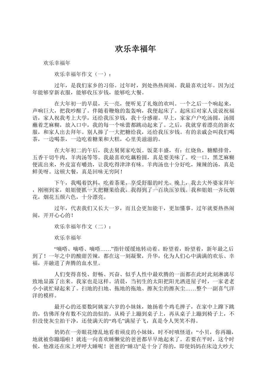 欢乐幸福年Word文档格式.docx_第1页