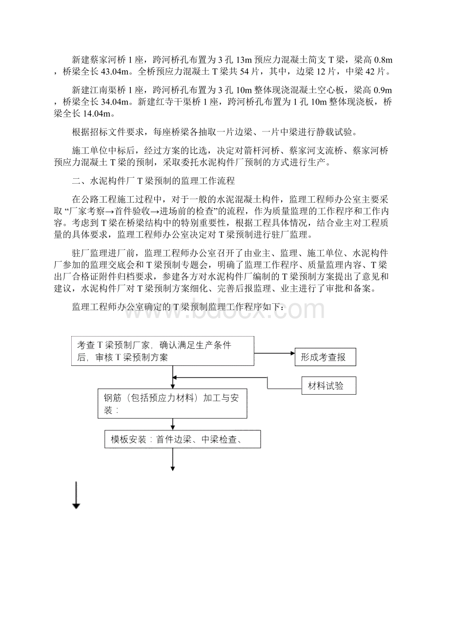 最新T梁预制监理总结Word格式.docx_第2页