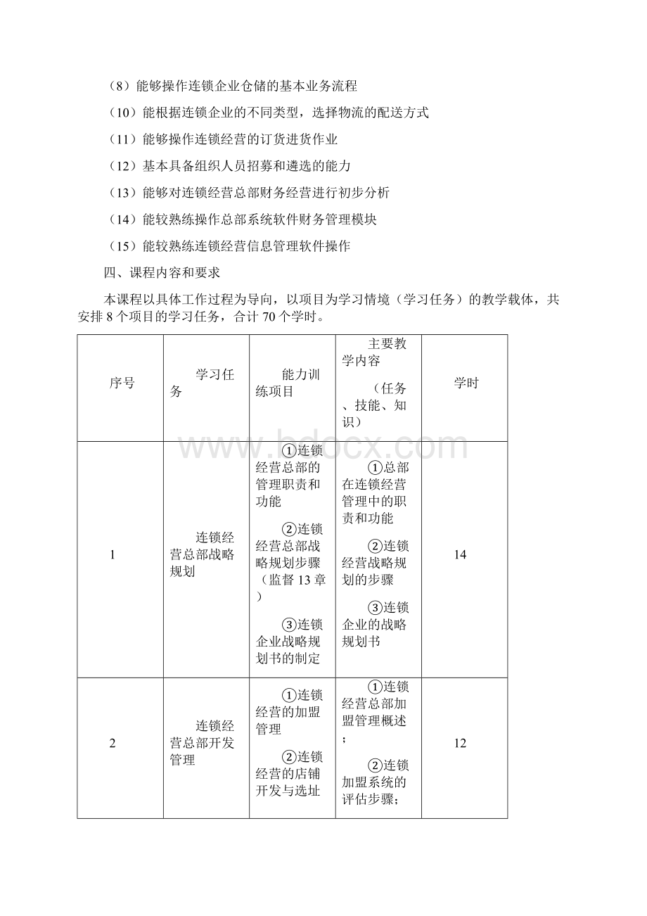 《连锁经营总部运营管理》课程设计.docx_第3页