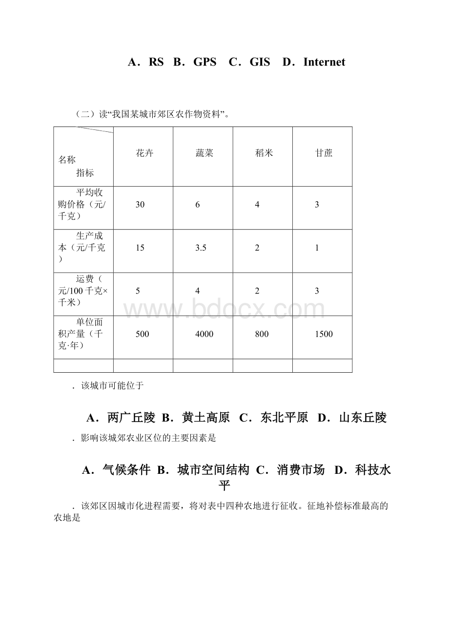 上海市虹口区高考地理一模试题.docx_第2页