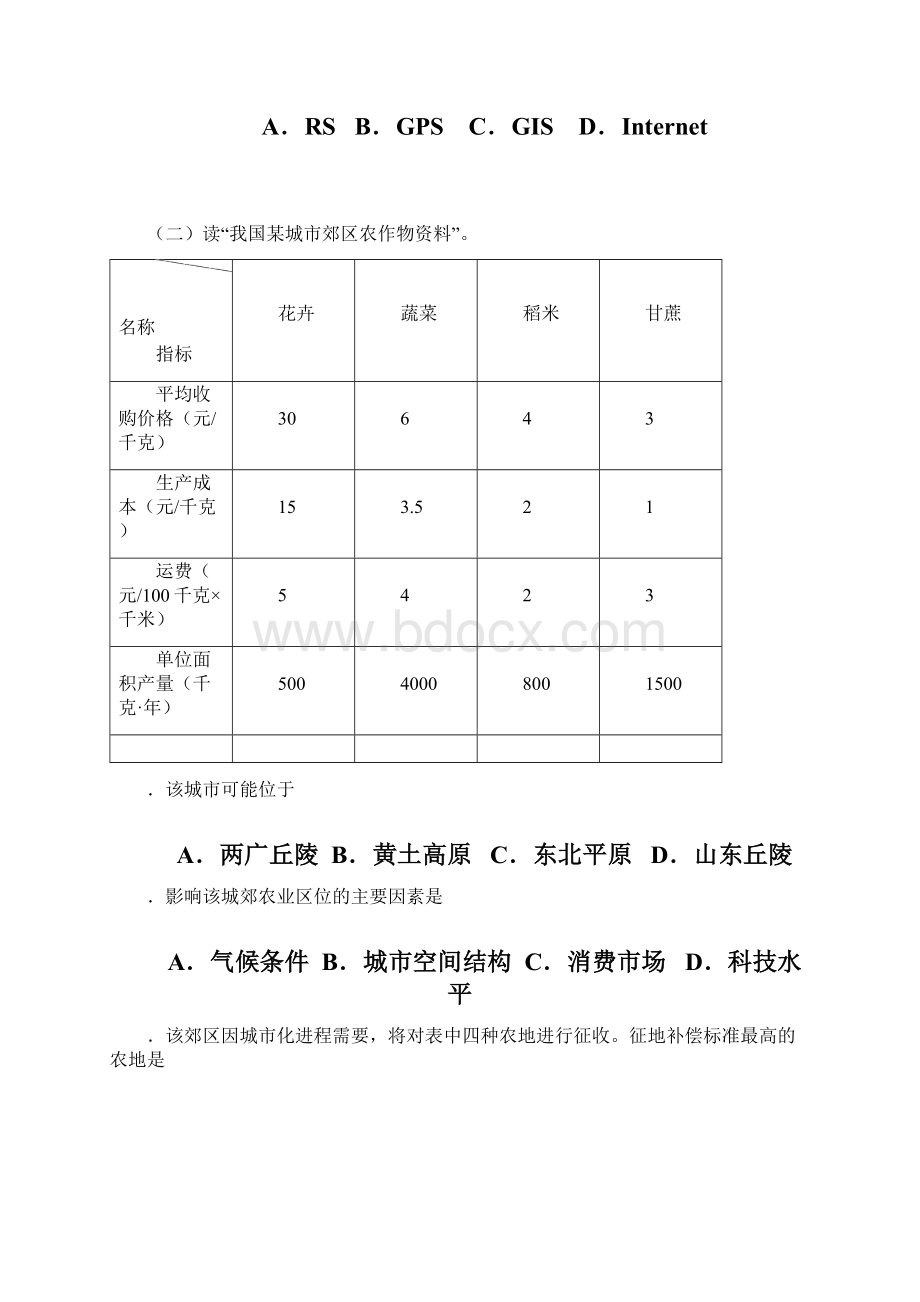 上海市虹口区高考地理一模试题Word下载.docx_第2页