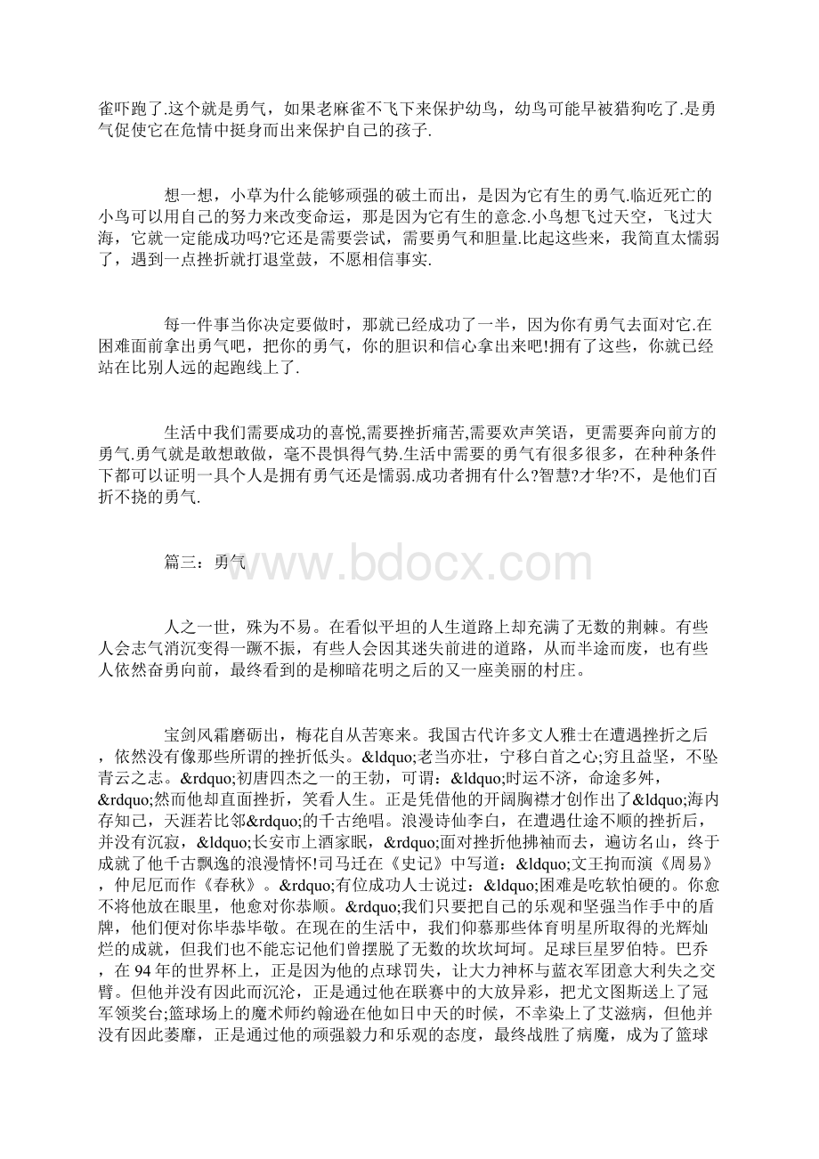 高中关于勇气的作文六篇Word格式文档下载.docx_第3页