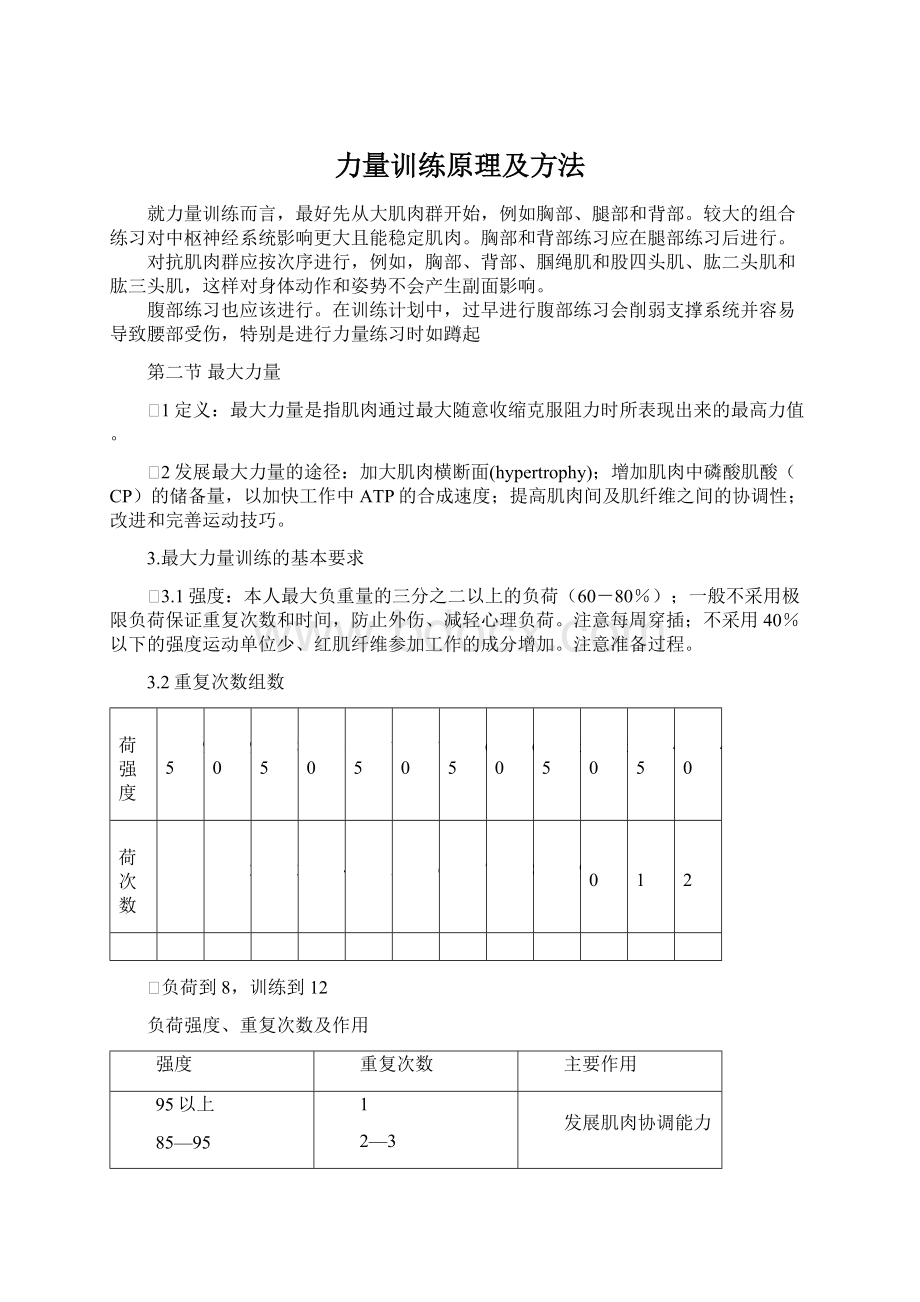 力量训练原理及方法.docx