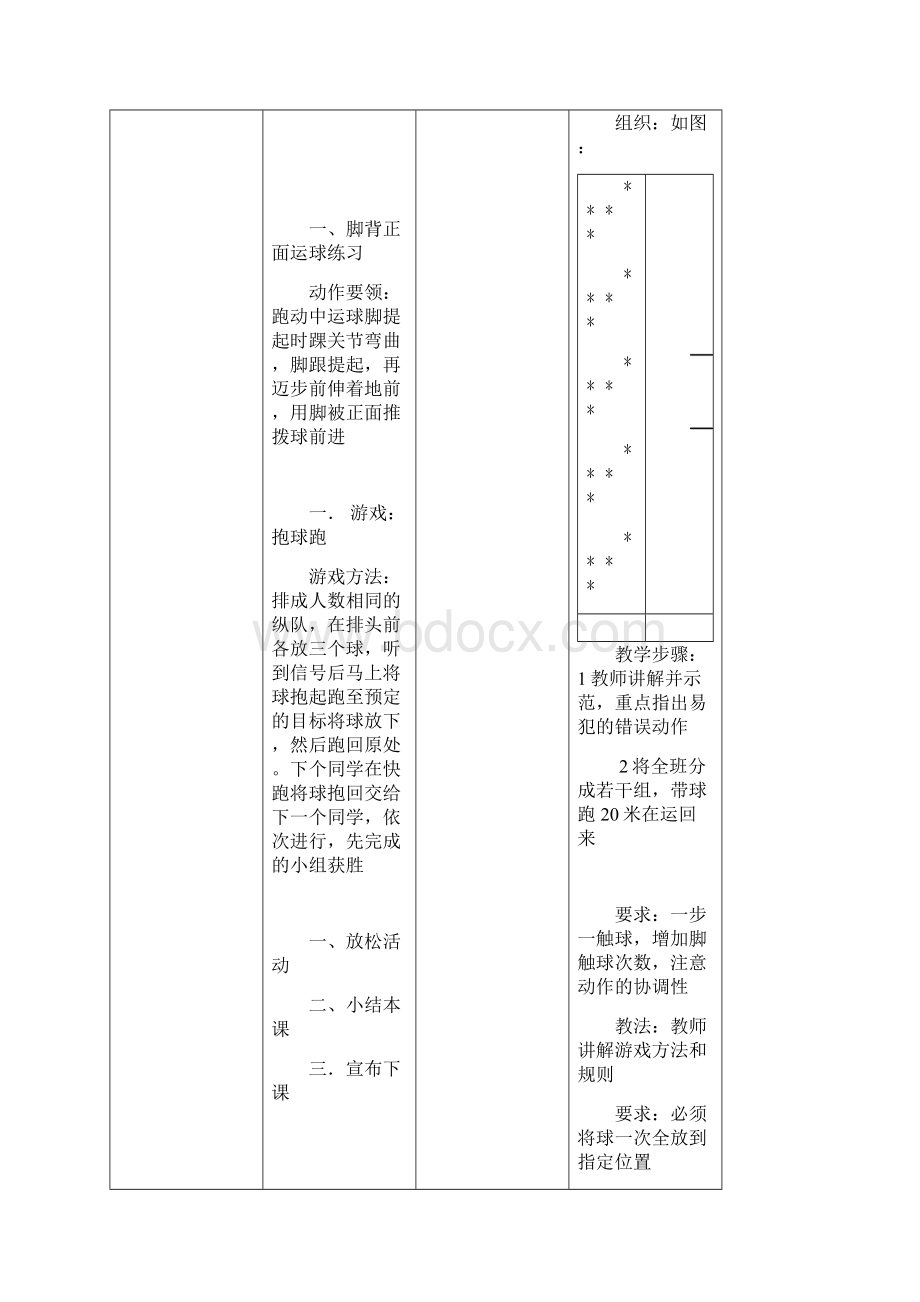 第一完全小学体育足球课教案设计.docx_第3页