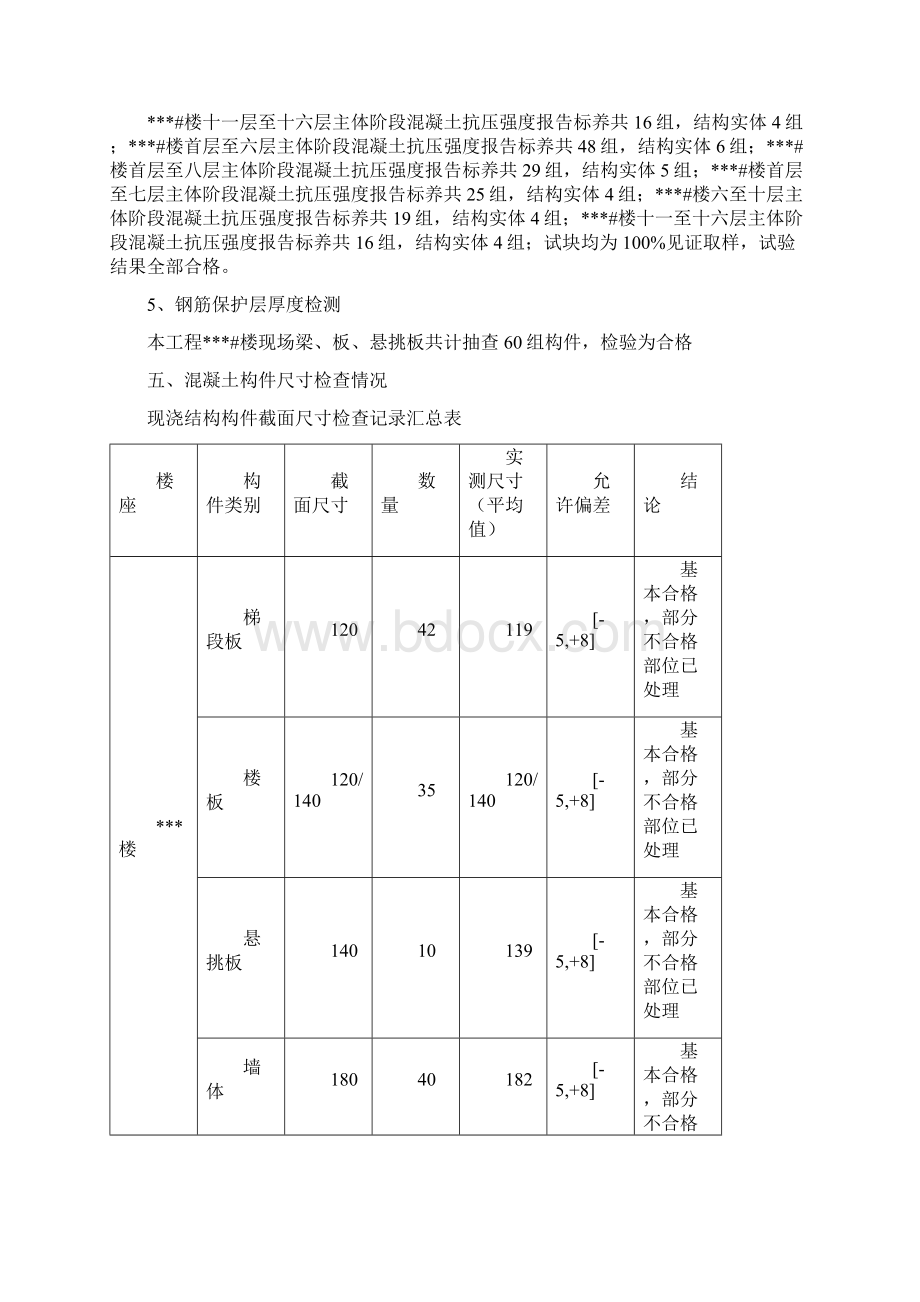 主体结构验收自评报告 样表Word文档下载推荐.docx_第3页