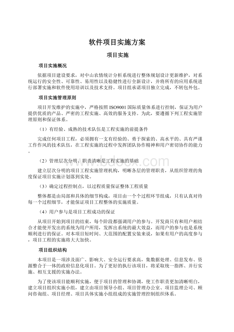 软件项目实施方案.docx