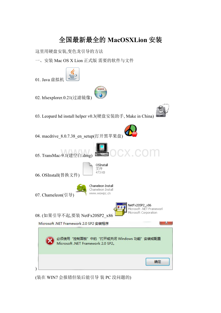 全国最新最全的MacOSXLion安装.docx_第1页