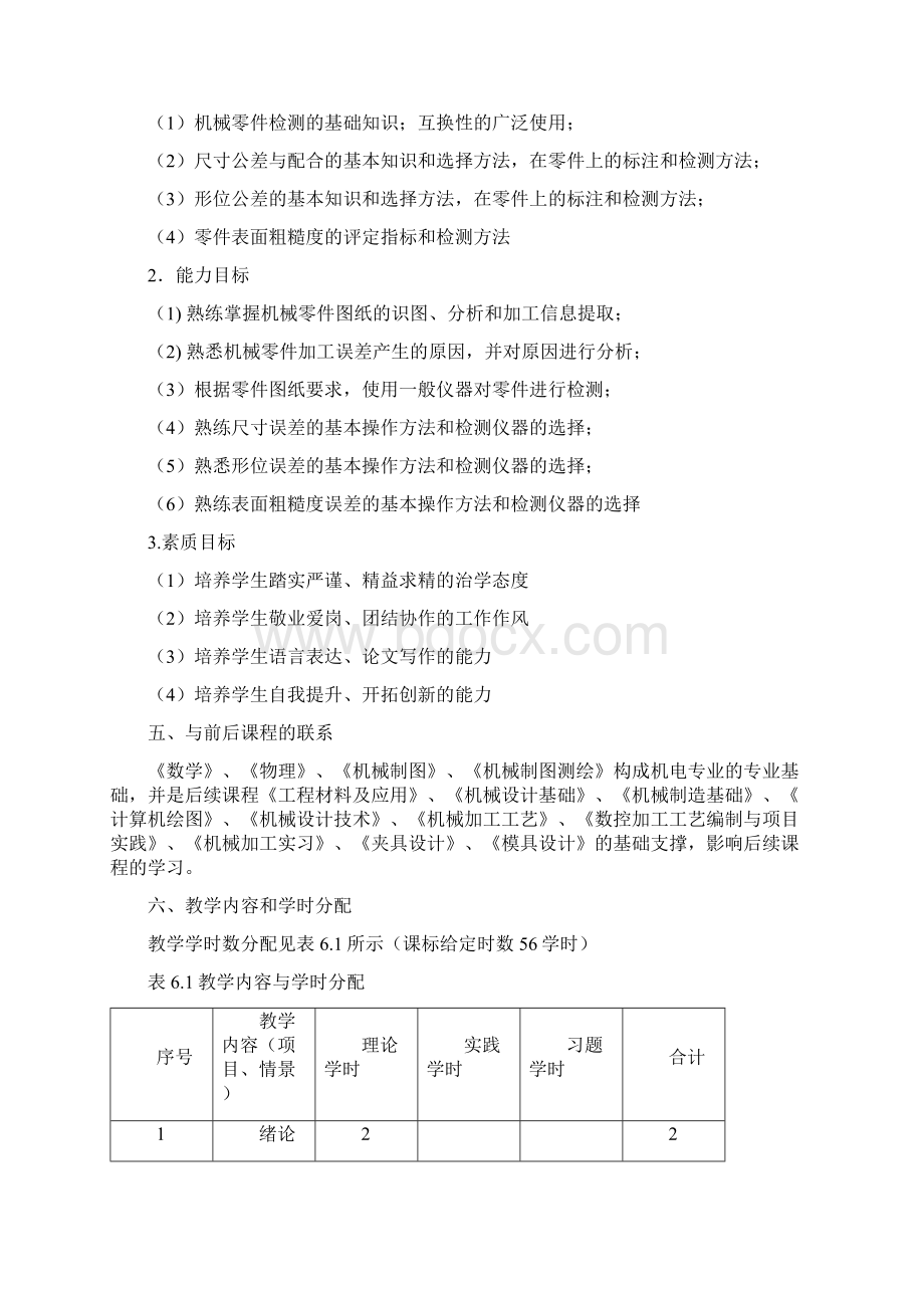 《公差配合与技术测量》课标52学时Word文件下载.docx_第2页